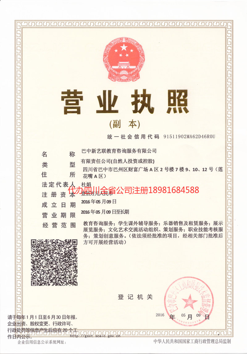 大石桥大石桥新亿联教育咨询服务有限公司